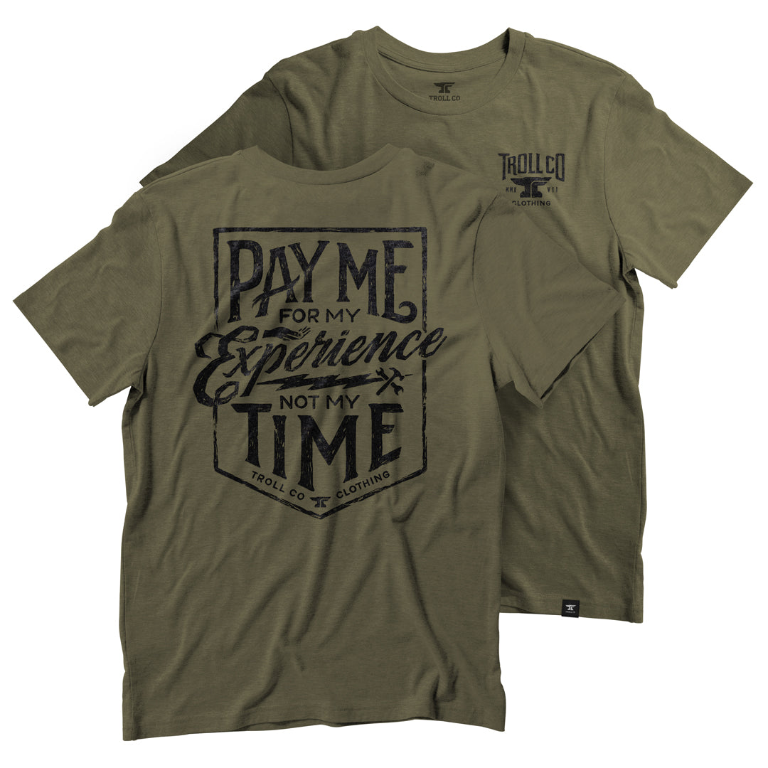 Men's Pay Me T-Shirt - Military Green