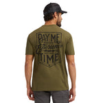 Men's Pay Me T-Shirt - Military Green