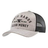 DHCM Classic Curved Brim Trucker Hat | Color: Heather Black