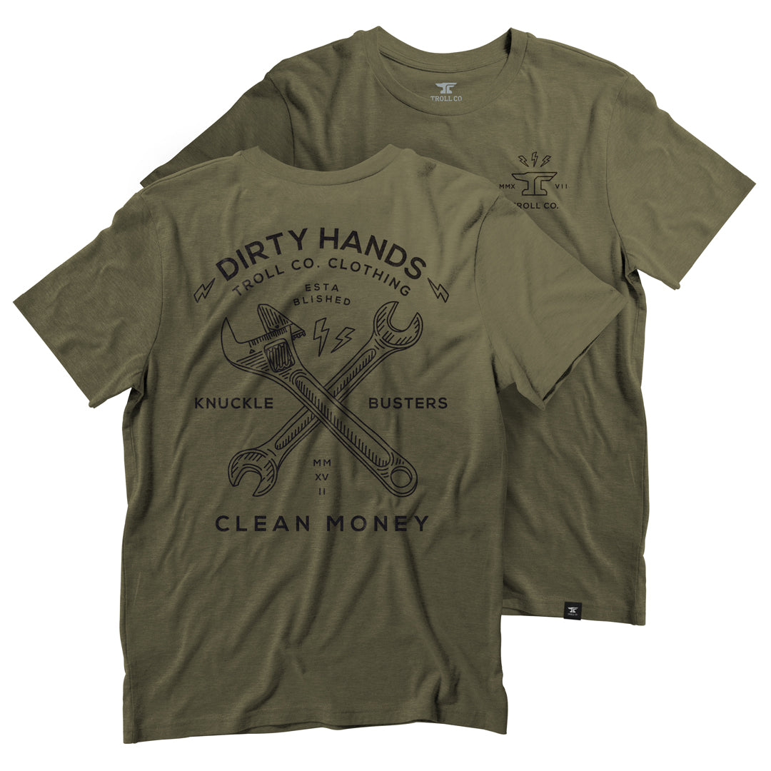 Men's DHCM Twisting Wrenches T-Shirt - Military Green