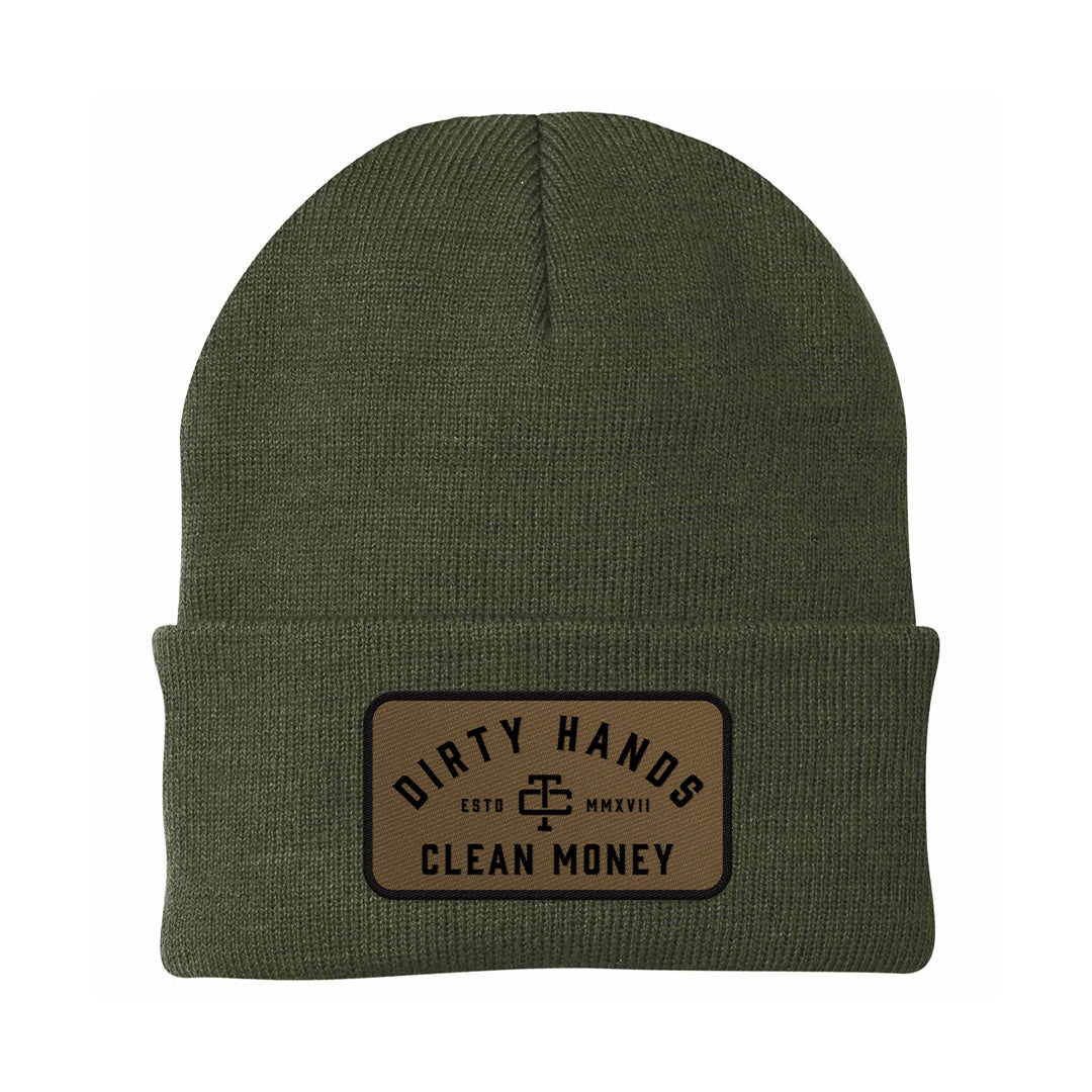 Troll Co. Classic beanie in Olive Drab 