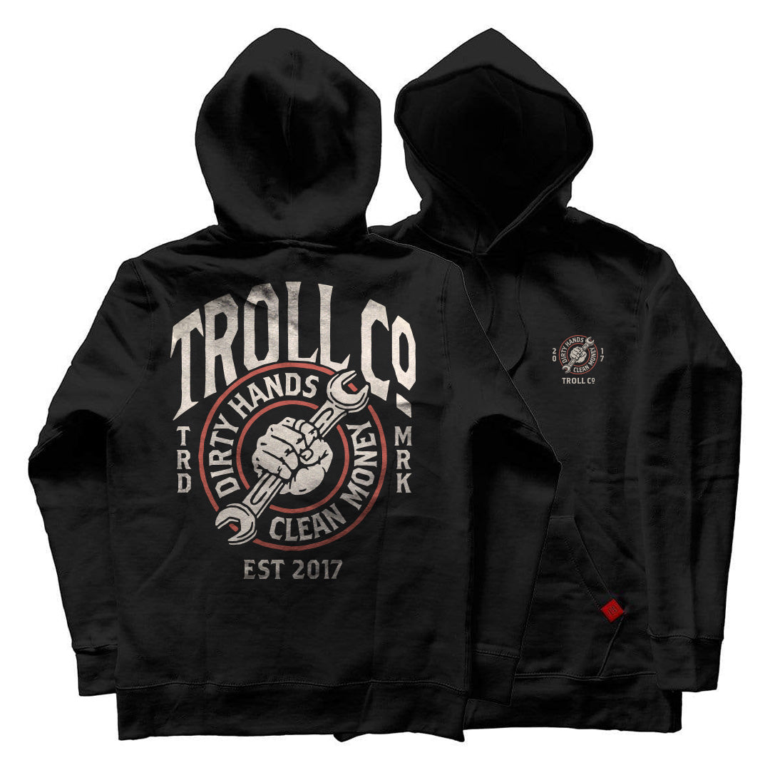 Troll Co. Wrencher Hoodie in Black