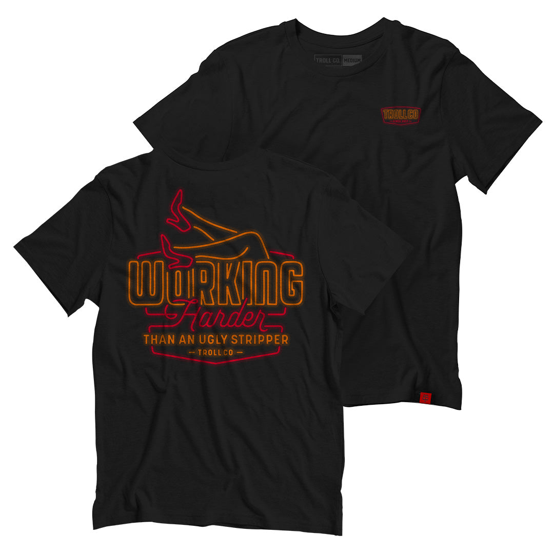 Men's WHUS Neon T-Shirt | Color: Black