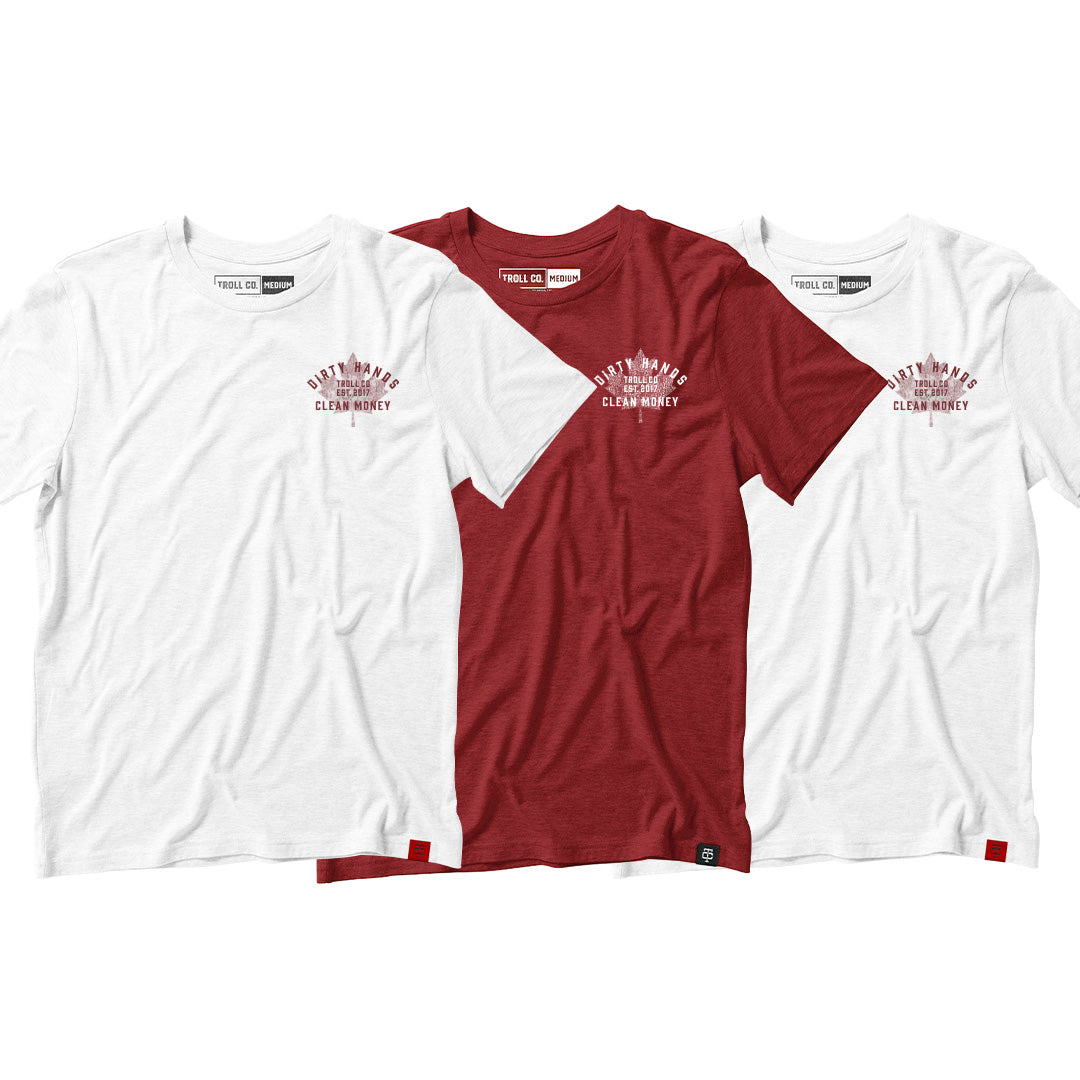 True North 3-Pack Tees in Red and White