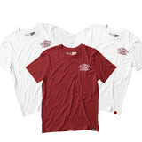 True North 3-Pack Tees in Red and White