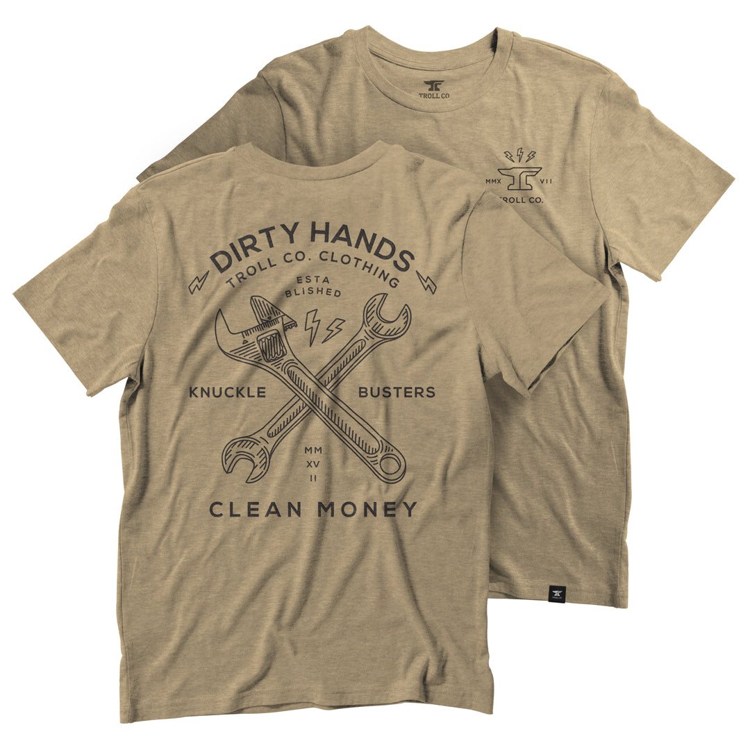 Men's DHCM Twisting Wrenches T-Shirt | Color: Tan