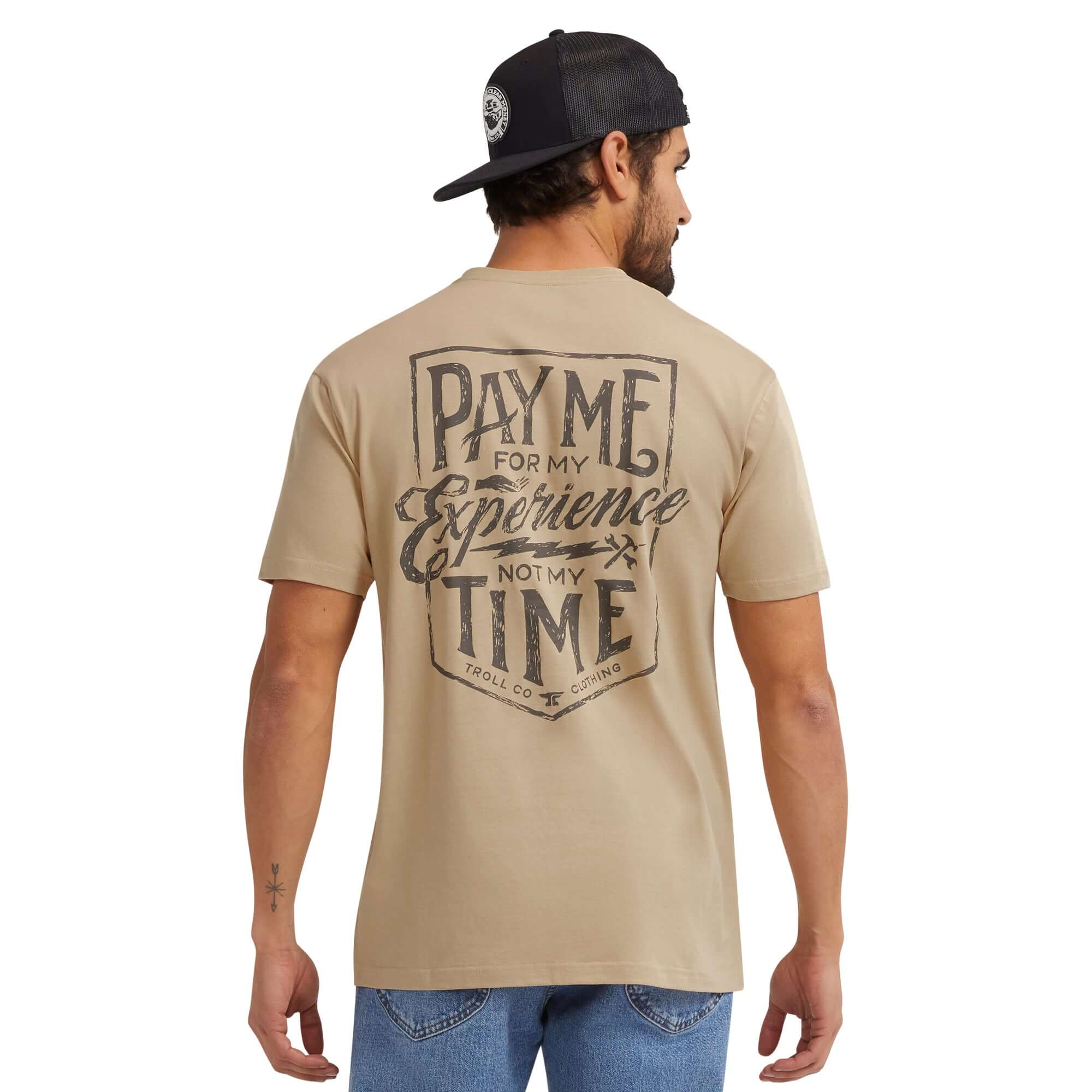 Men's Pay Me T-Shirt | Color: Tan