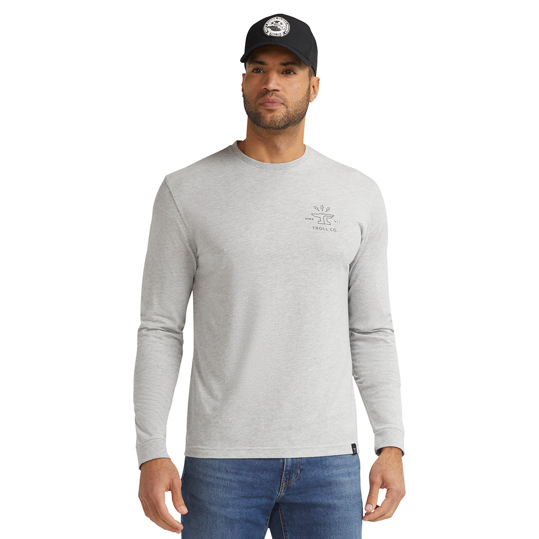 Men's DHCM Twisting Wrenches Long Sleeve T-Shirt - Gray Heather