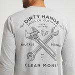 Men's DHCM Twisting Wrenches Long Sleeve T-Shirt - Gray Heather