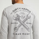Men's DHCM Twisting Wrenches Long Sleeve T-Shirt - Gray Heather