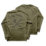 Men's DHCM Twisting Wrenches Long Sleeve | Color: Military Green