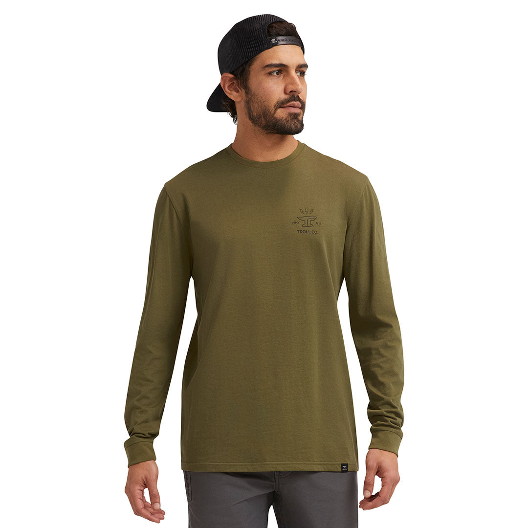 Men's DHCM Twisting Wrenches Long Sleeve | Color: Military Green