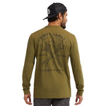 Men's DHCM Twisting Wrenches Long Sleeve T-Shirt - Military Green