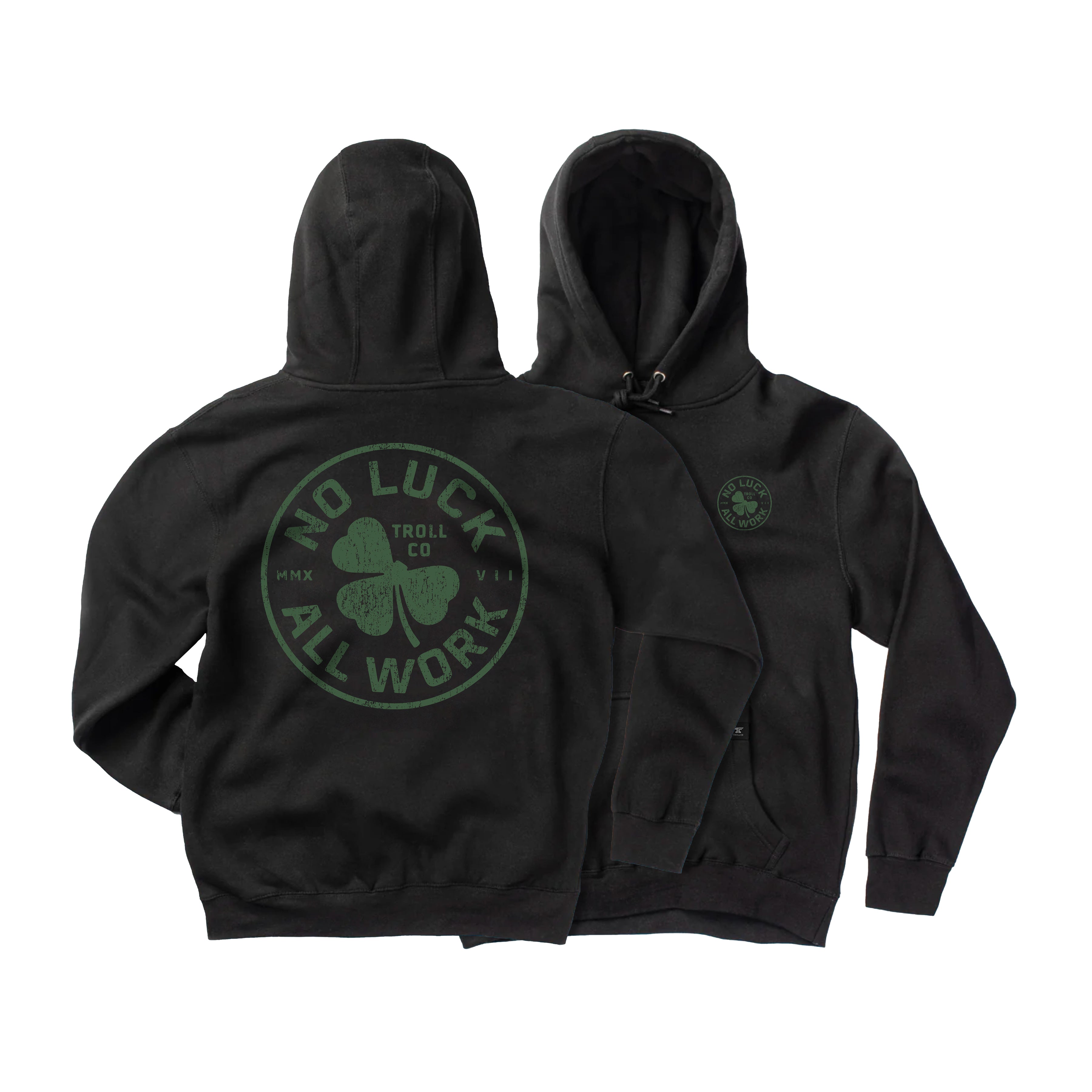 Men's NOLAW Broken Clover Hoodie | Color: Black