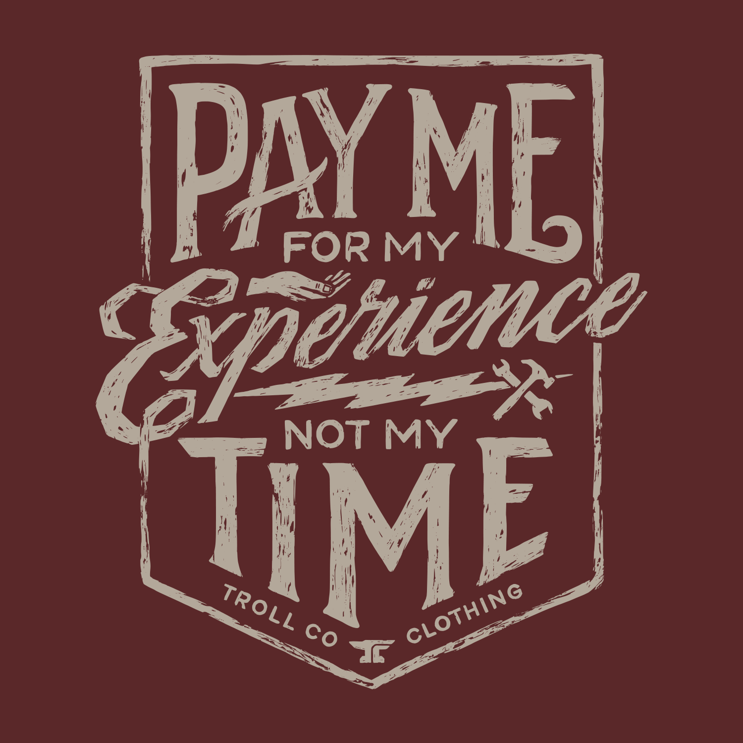 Men's Pay Me Hoodie | Color: Port
