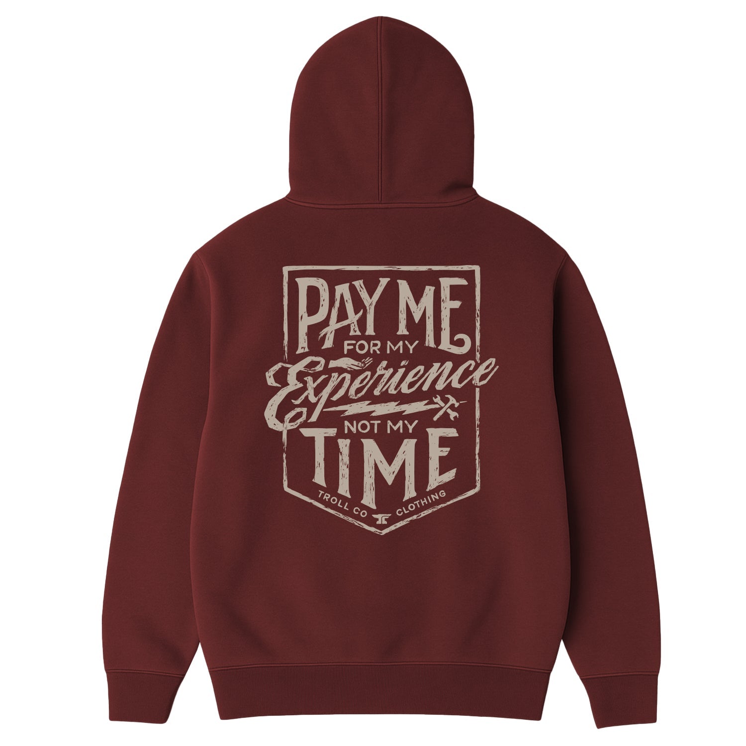 Men's Pay Me Hoodie | Color: Port