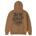 Men's Pay Me Hoodie | Color: Dark Tan