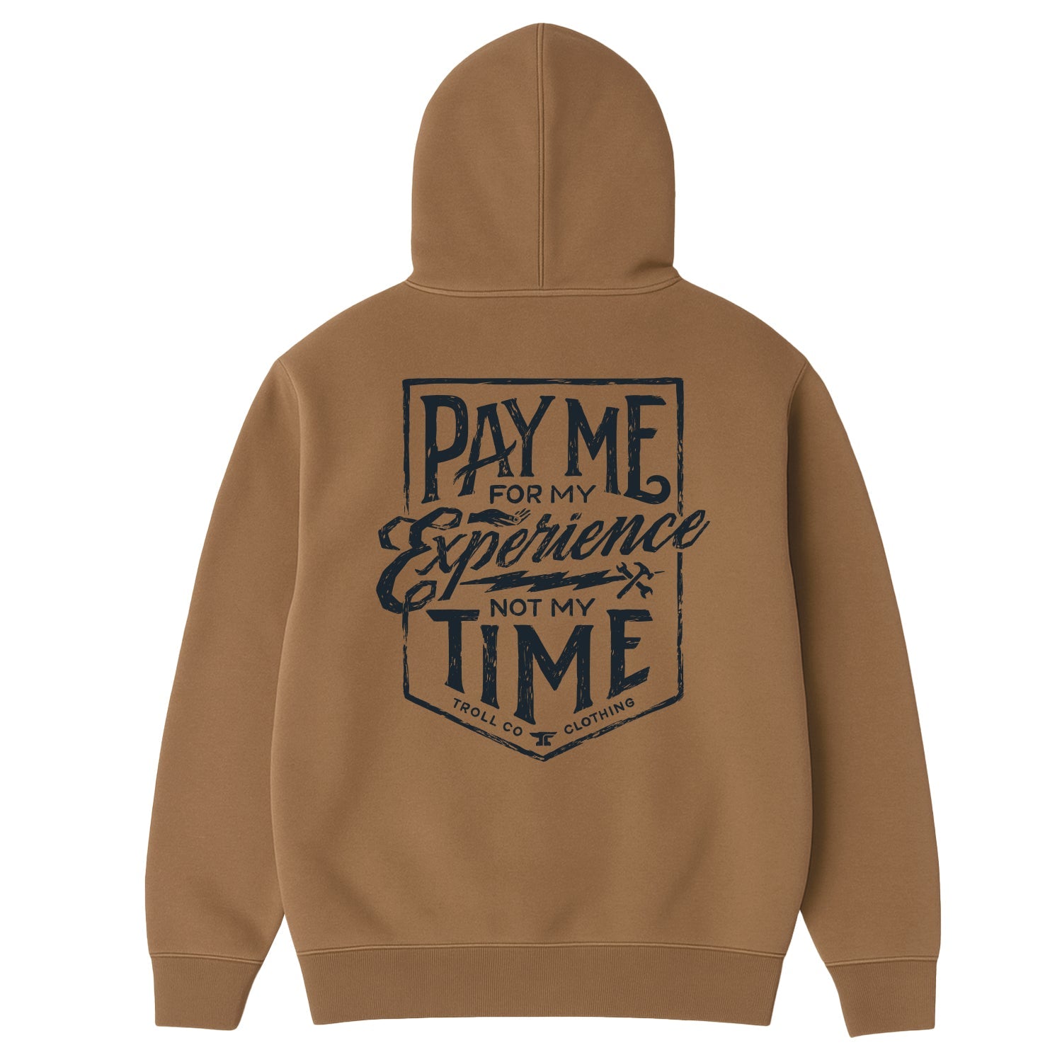 Men's Pay Me Hoodie | Color: Dark Tan