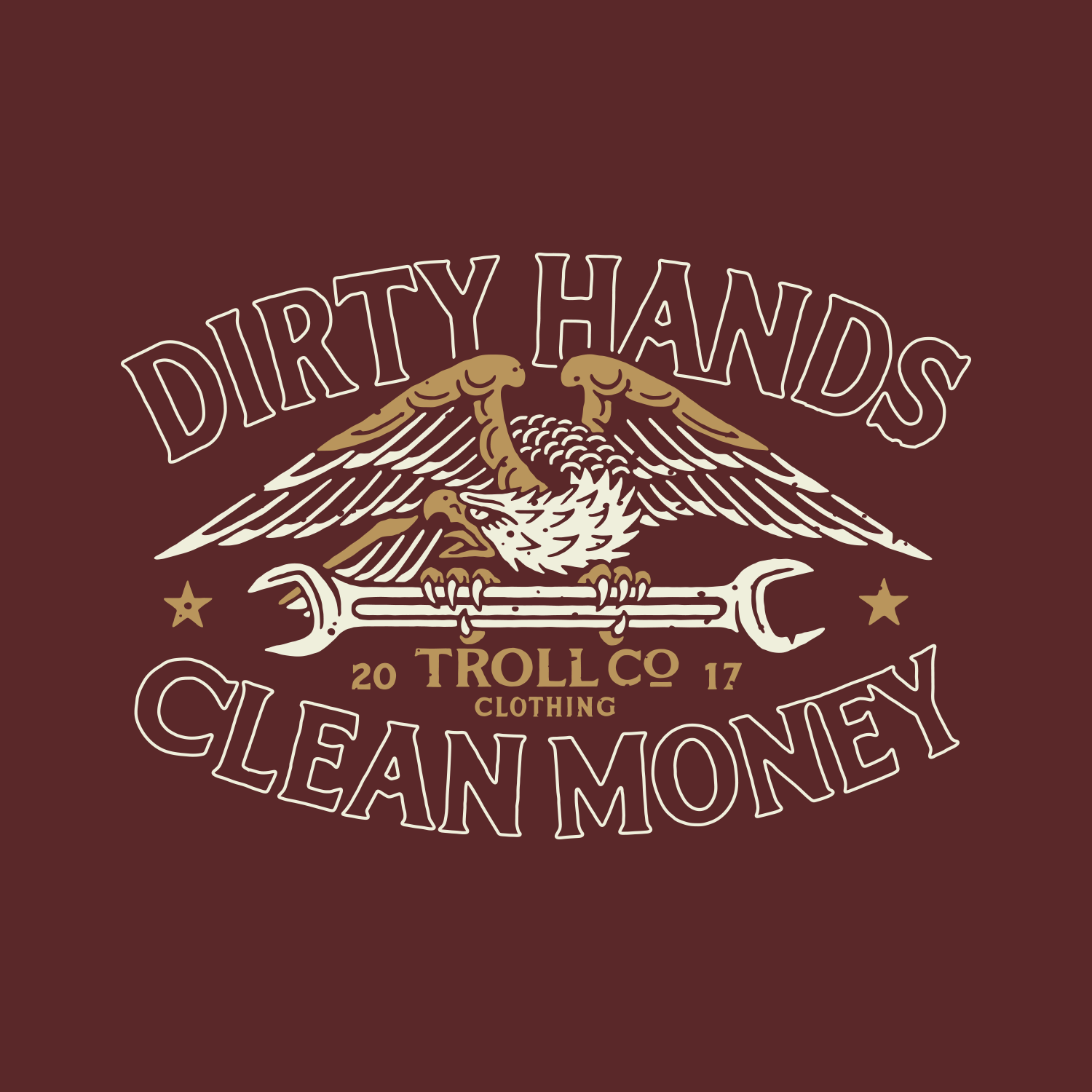 Men's DHCM Wing Spanner T-Shirt | Color: Port