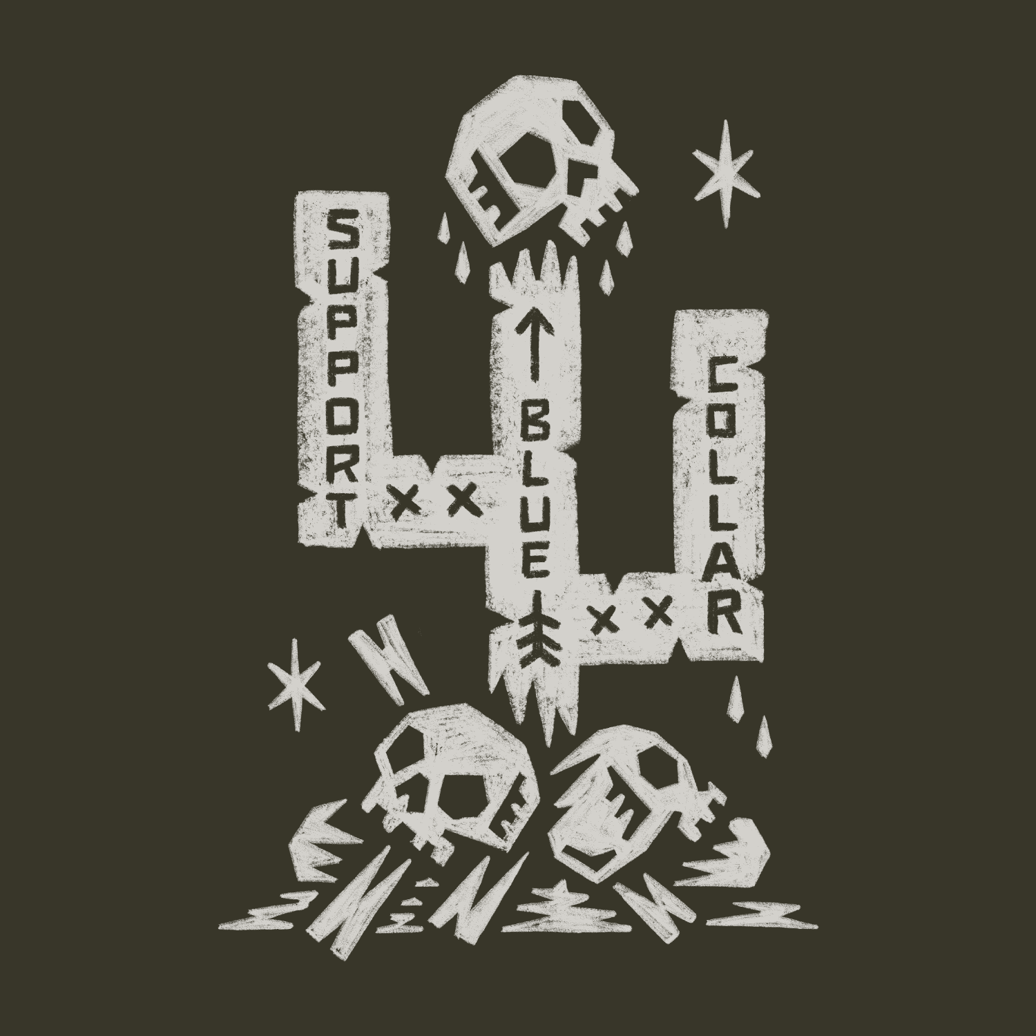 Men's SBC Cactus Hoodie | Color: Military Green