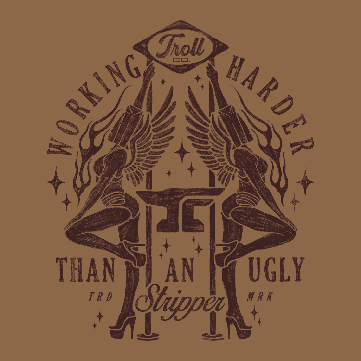 Men's WHUS Twins T-Shirt | Color: Dark Tan