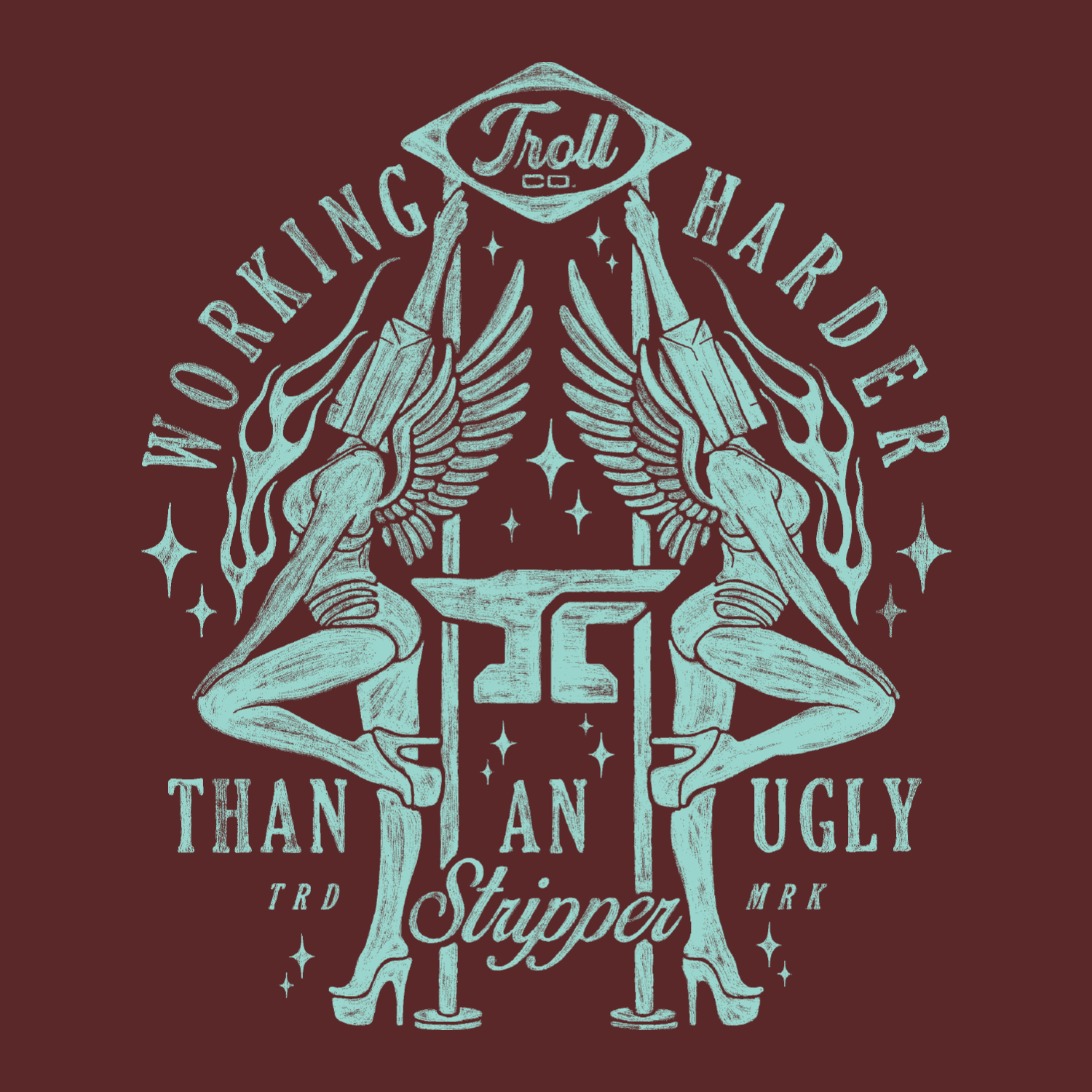 Men's WHUS Twins T-Shirt | Color: Port