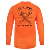 Men's DHCM Twisting Wrenches Long Sleeve | Color: Bright Orange