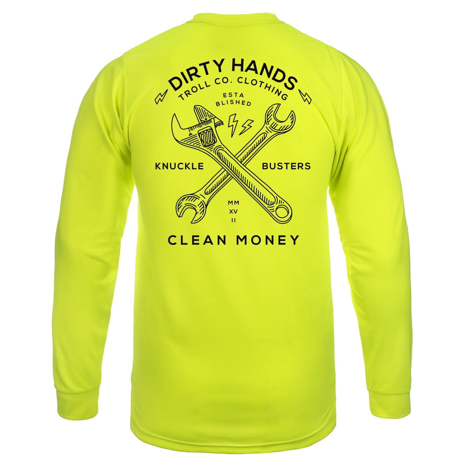 Men's DHCM Twisting Wrenches Long Sleeve | Color: Bright Lime