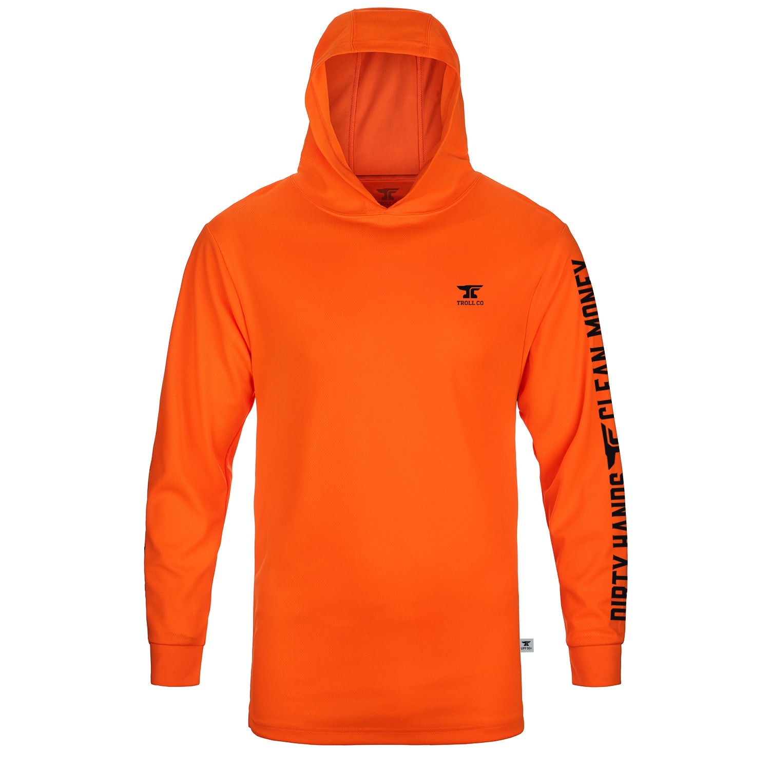 Men's DHCM Anvil Hi-Vis Hooded Long Sleeve | Color: Bright Orange