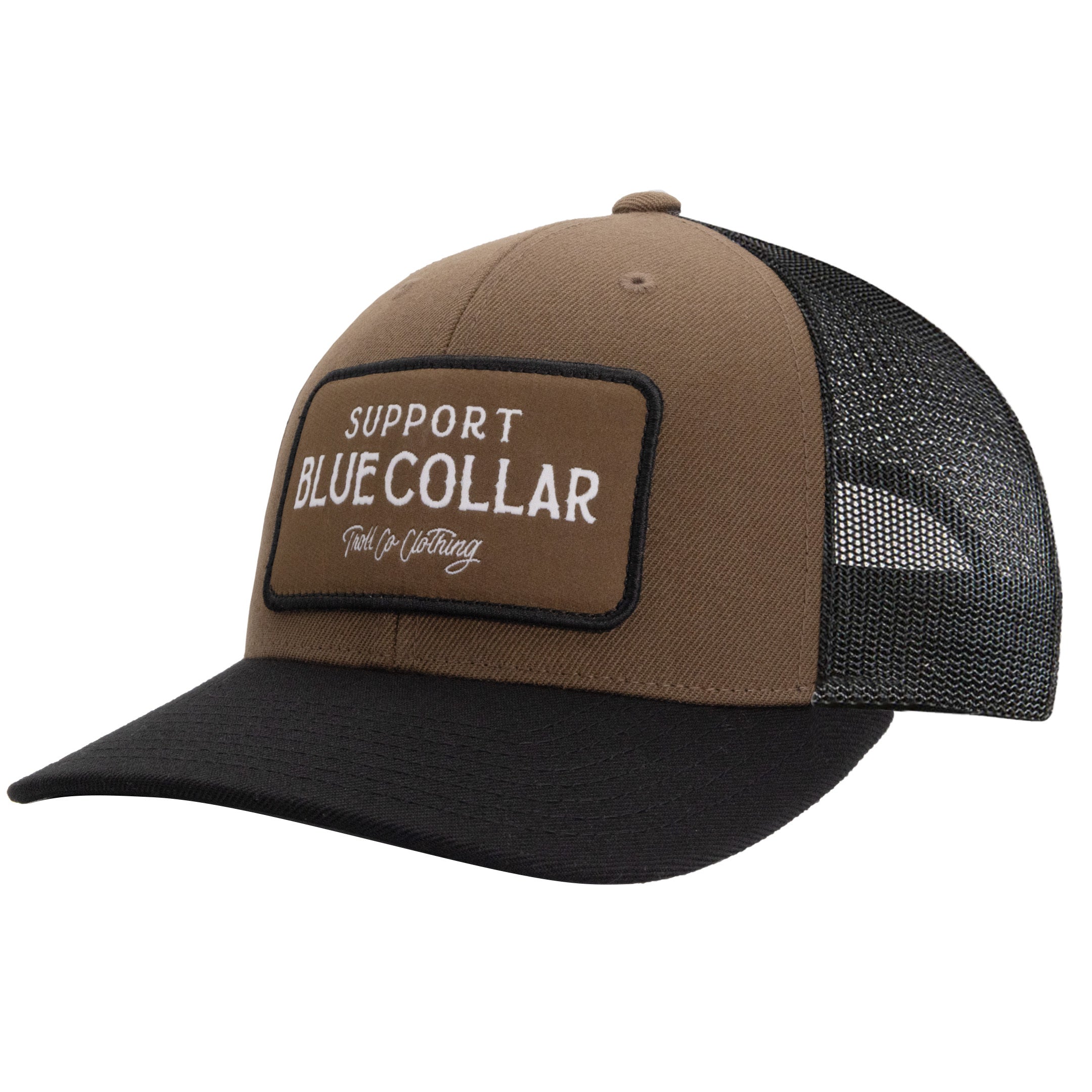 SBC Barricade Curved Brim Trucker Hat | Color: Coyote Brown Black