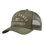 DHCM Classic Curved Brim Trucker Hat | Color: Military Green