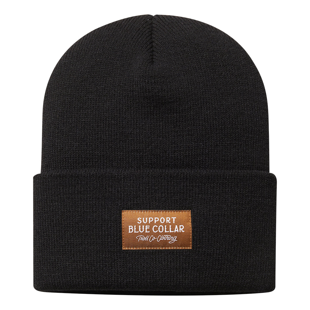 Barricade Woven Label Beanie | Color: Black