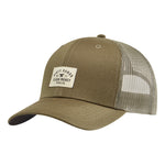 DHCM Woven Label Curved Brim Trucker Hat - Military Green