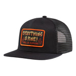 Everything Is Fine Flat Brim Trucker Hat - Black