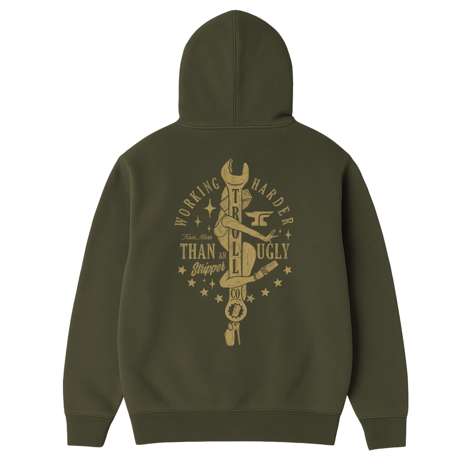 Men's Working Wrench Hoodie | Color: Military Green