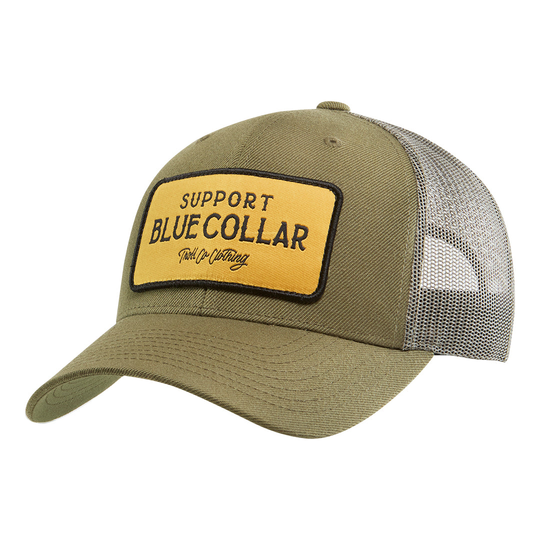 SBC Barricade Curved Brim Trucker Hat - Color: Military Green