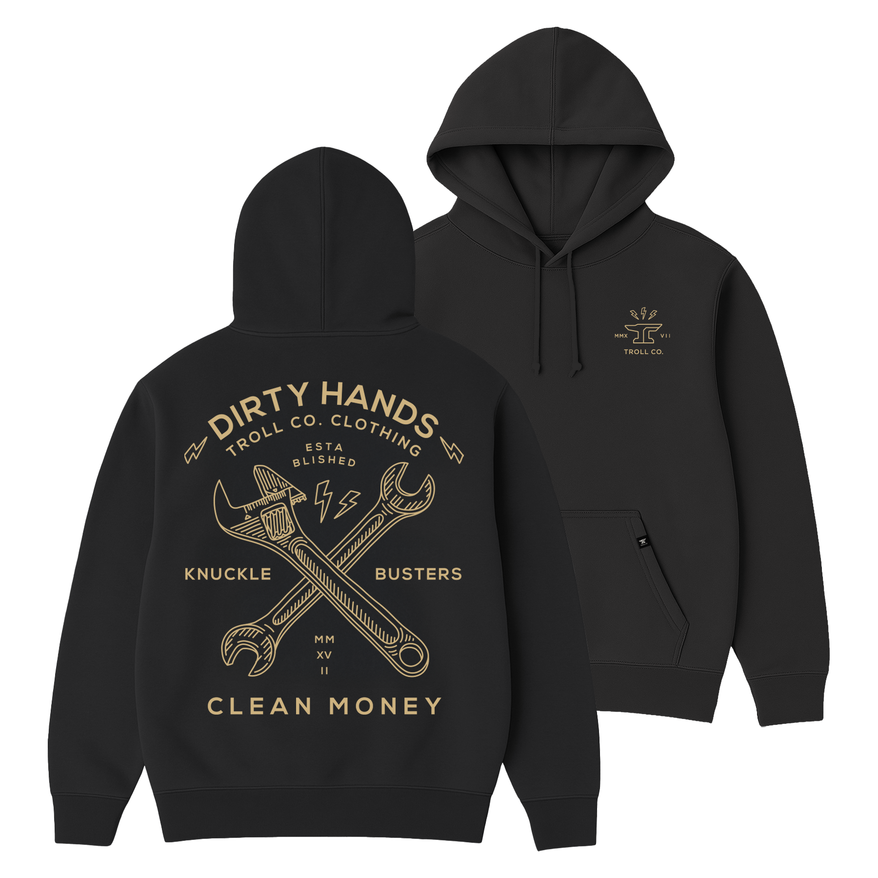 Men's DHCM Twisting Wrenches Hoodie - Color: Tar