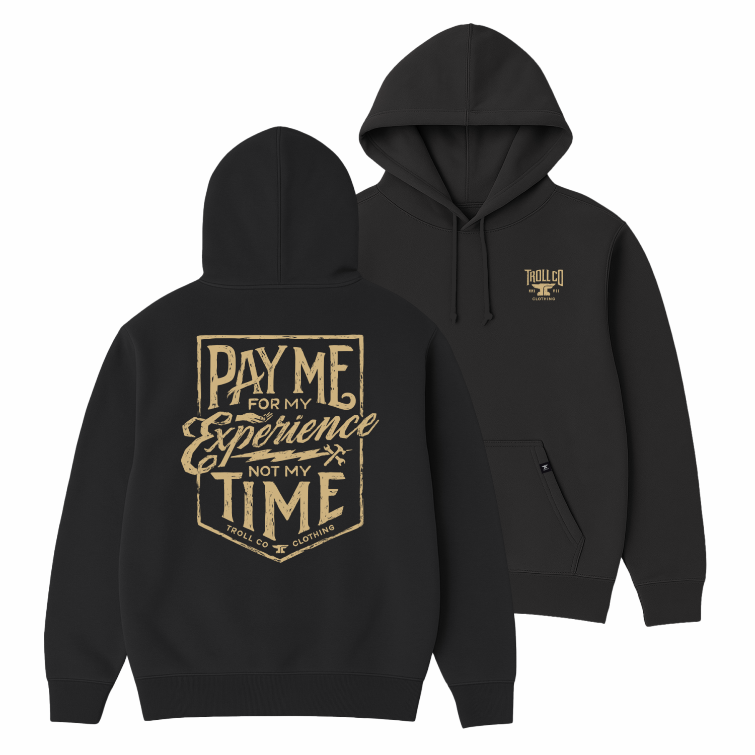 Men's Pay Me Hoodie - Color: Tar