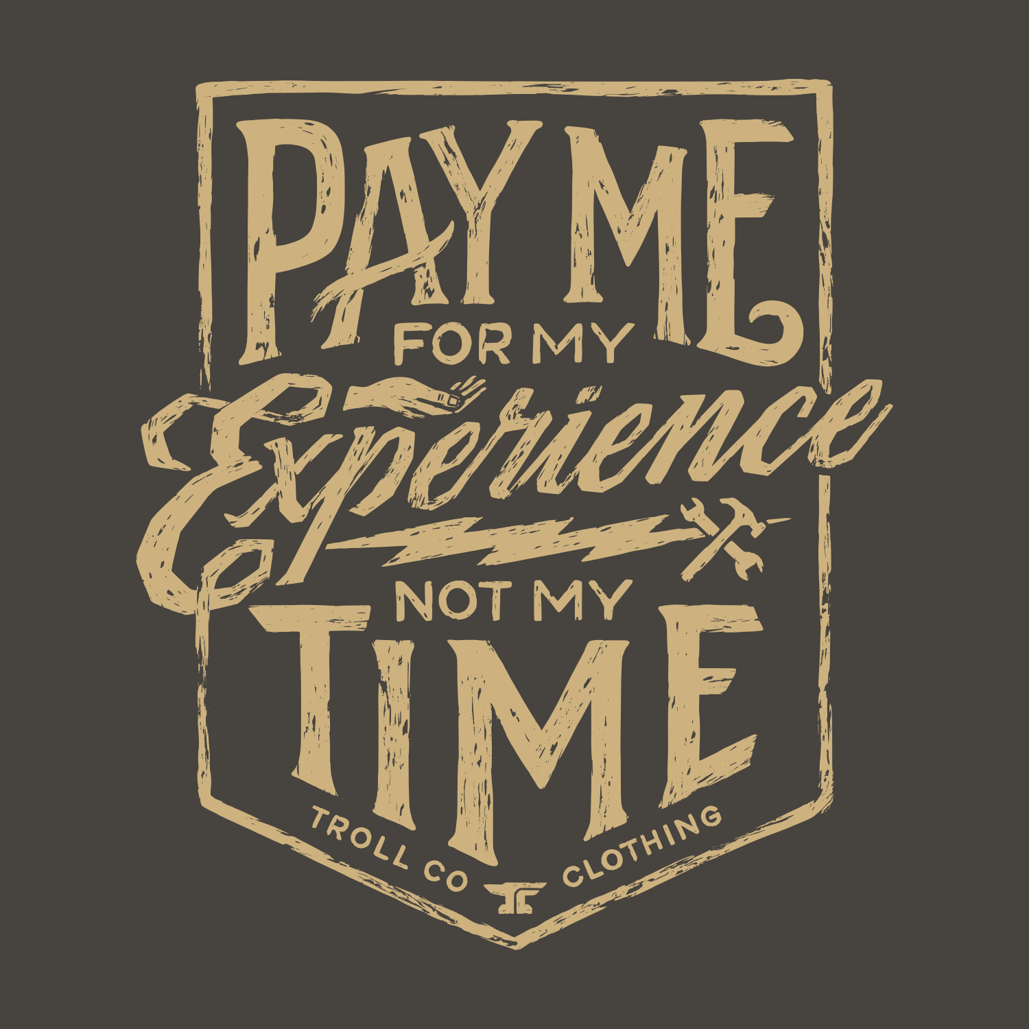 Men's Pay Me Hoodie | Color: Tar