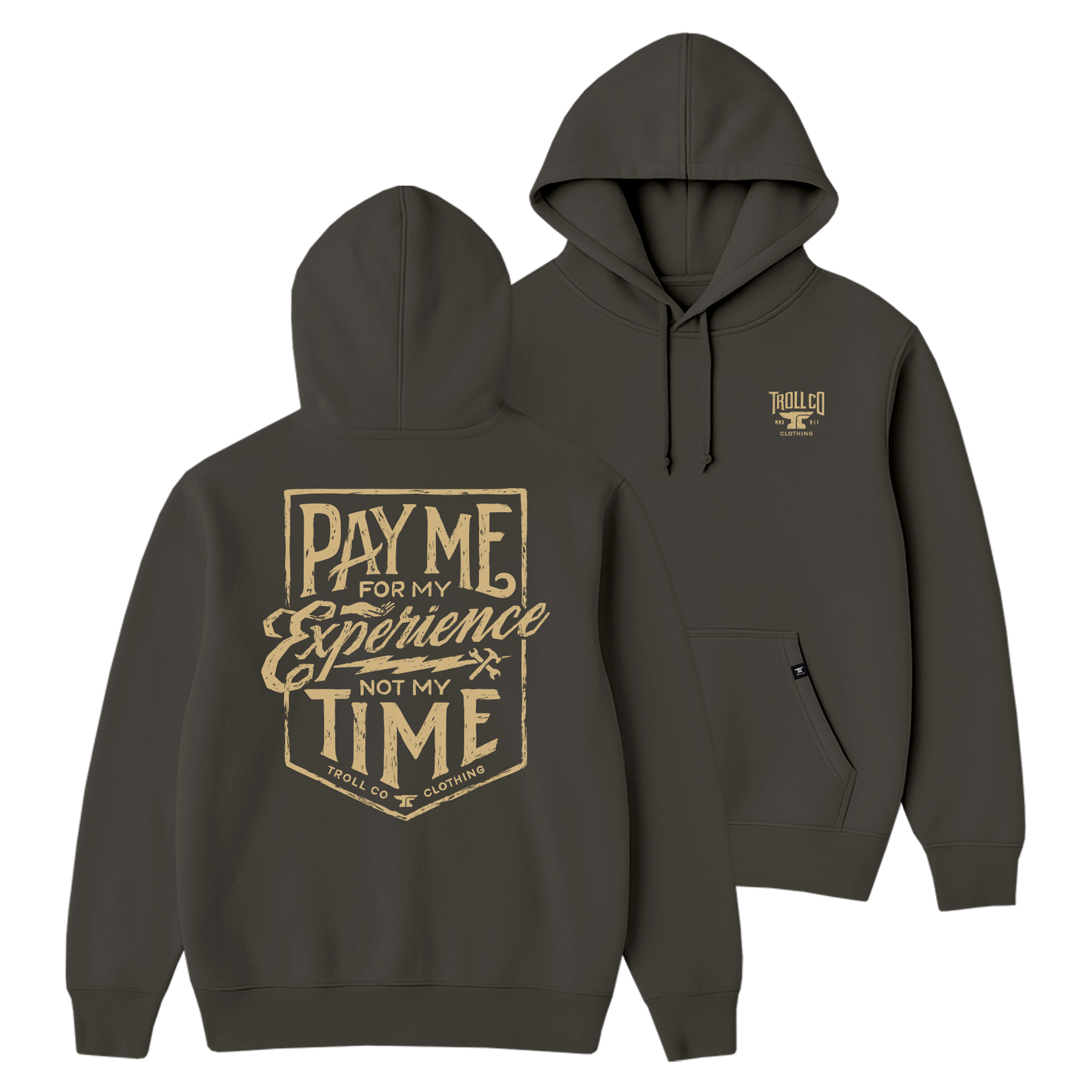 Men's Pay Me Hoodie | Color: Tar