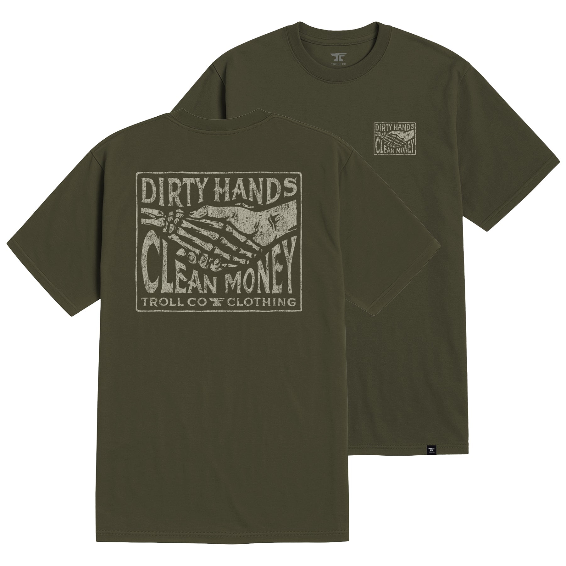Men's Haggler Box T-Shirt - Color: Military Green