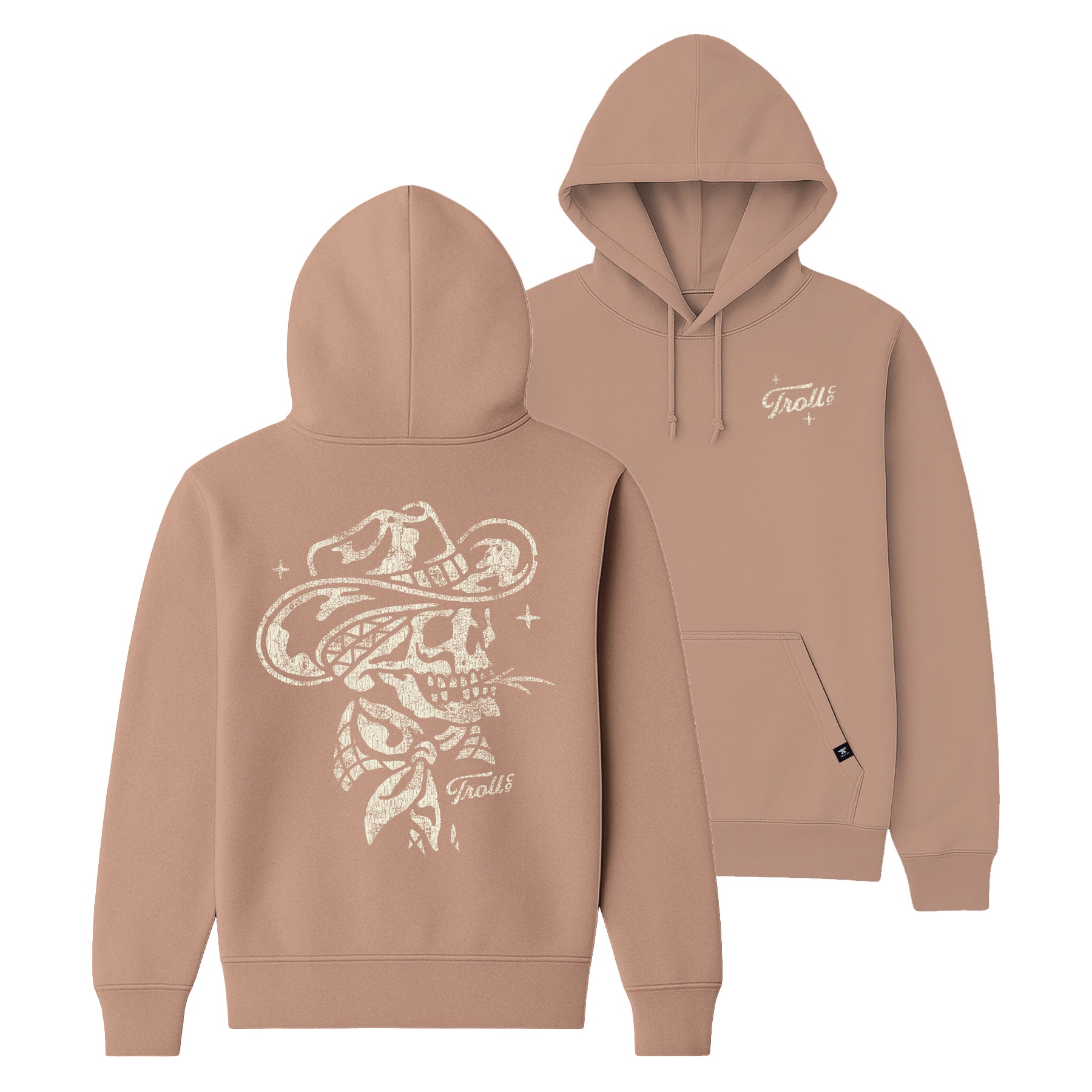 Women's Skull Acres Hoodie - Color: Taupe