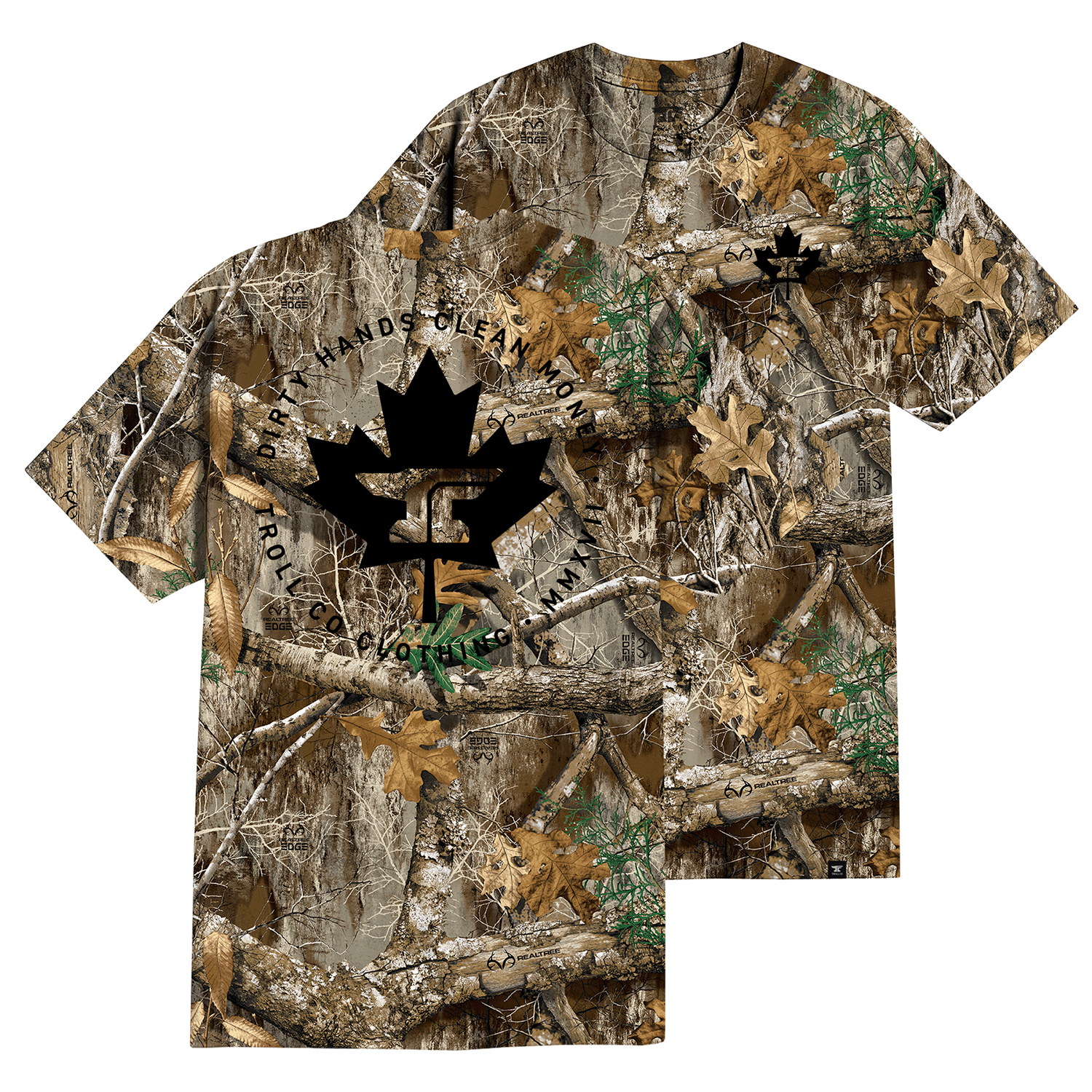 Men's DHCM Anvil Leaf Realtree T-Shirt - Color: Edge