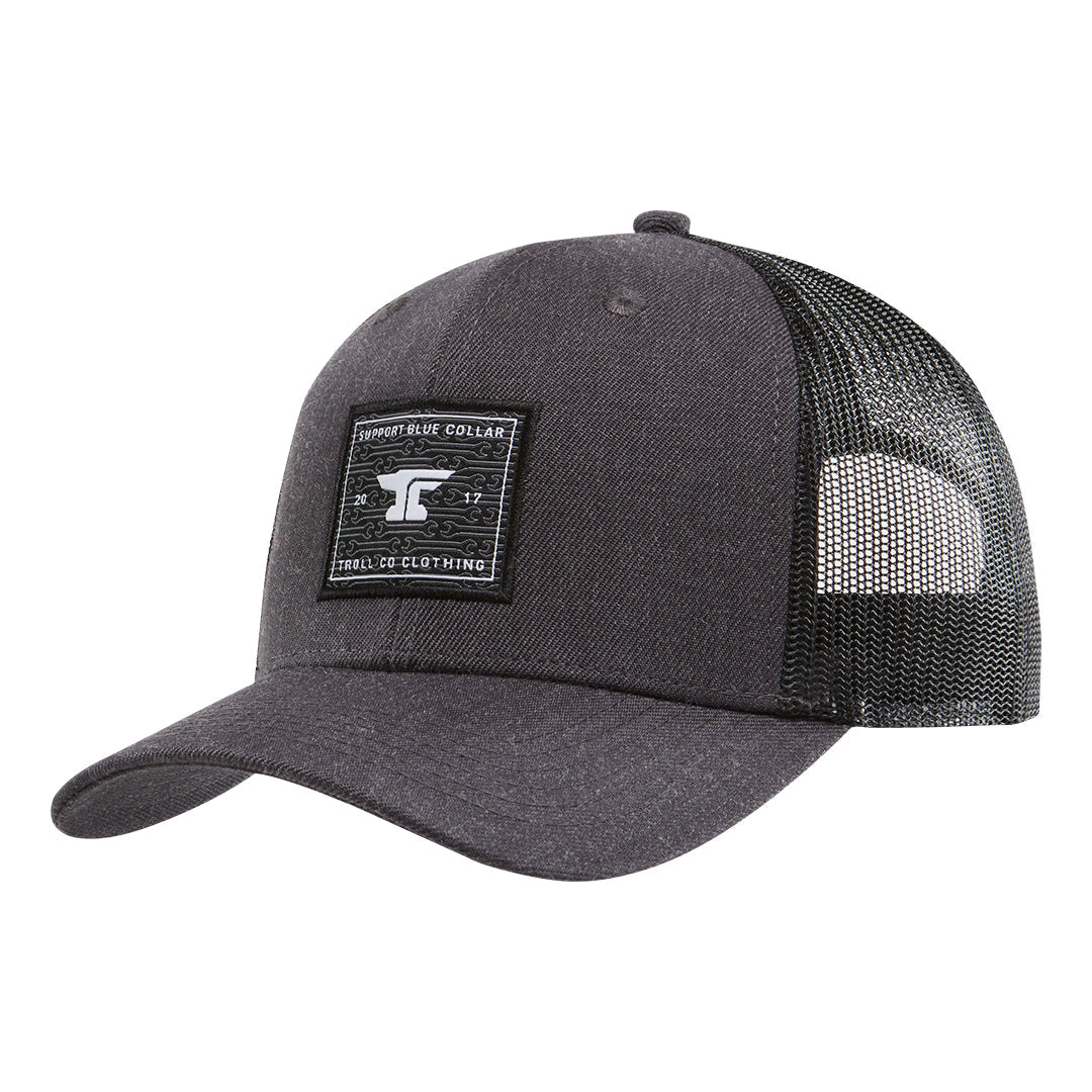 SBC Wrench Curved Brim Trucker Hat | Color: Dark Heather