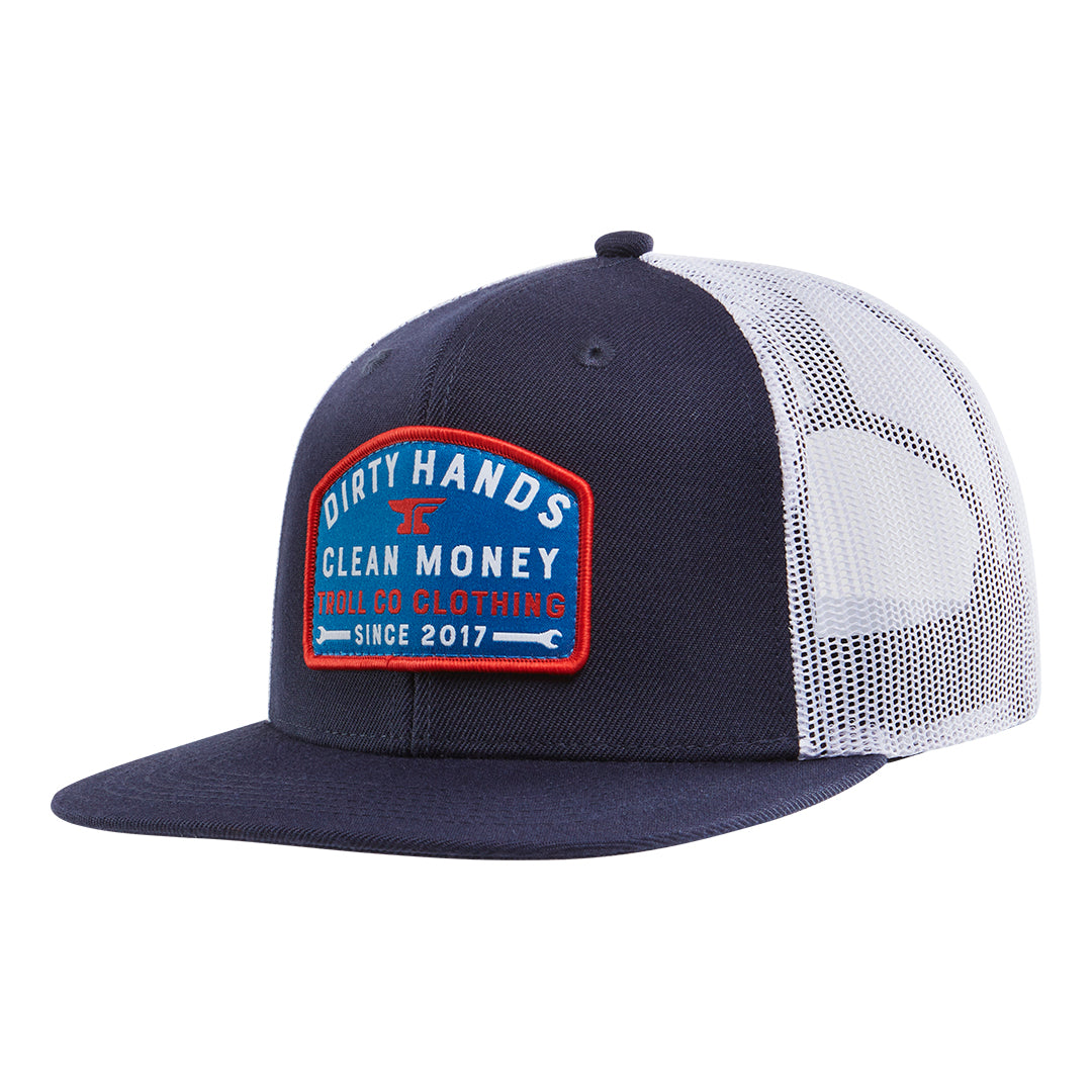 DHCM Wrench Trucker Hat | Color: Navy White