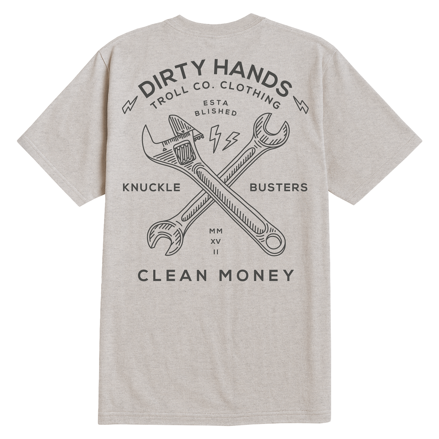 Men's DHCM Twisting Wrenches T-Shirt - Color: Sand Heather