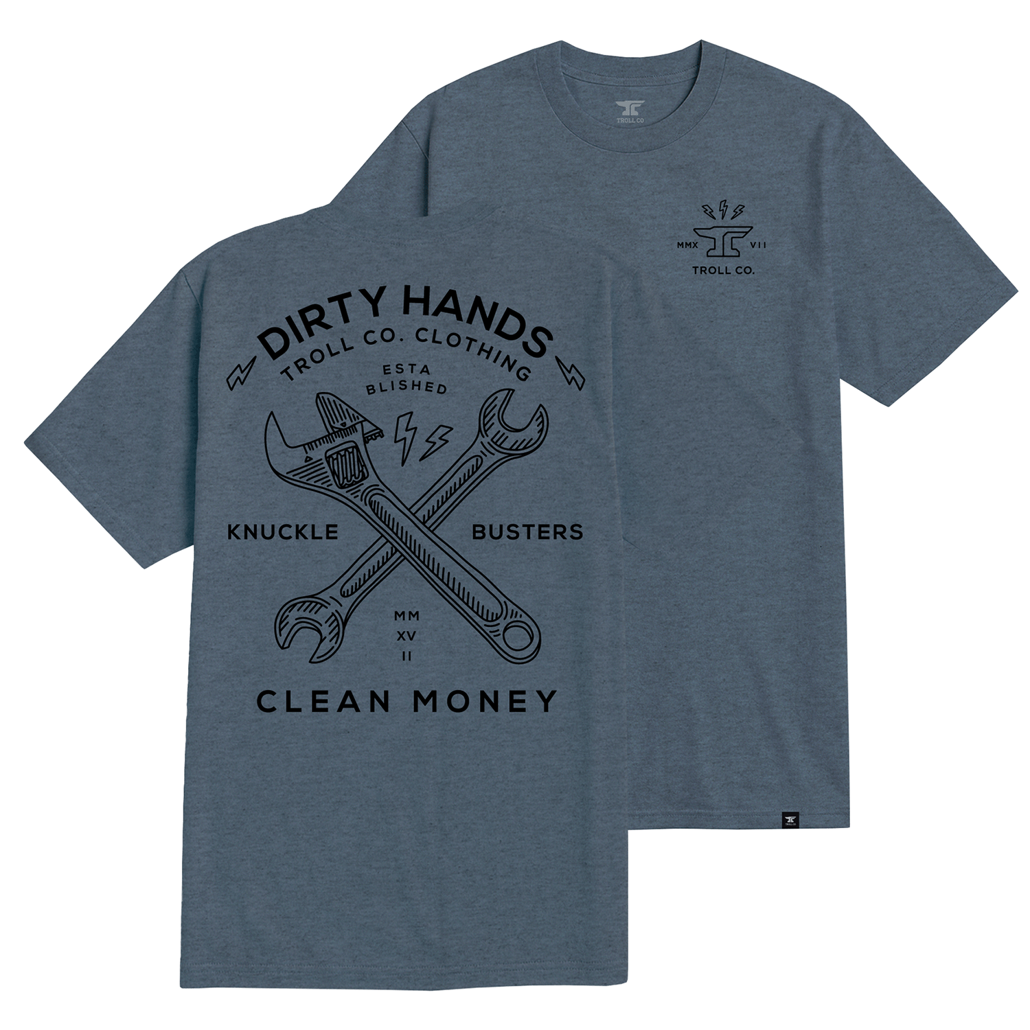 Men's DHCM Twisting Wrenches T-Shirt - Color: Slate Blue Heather