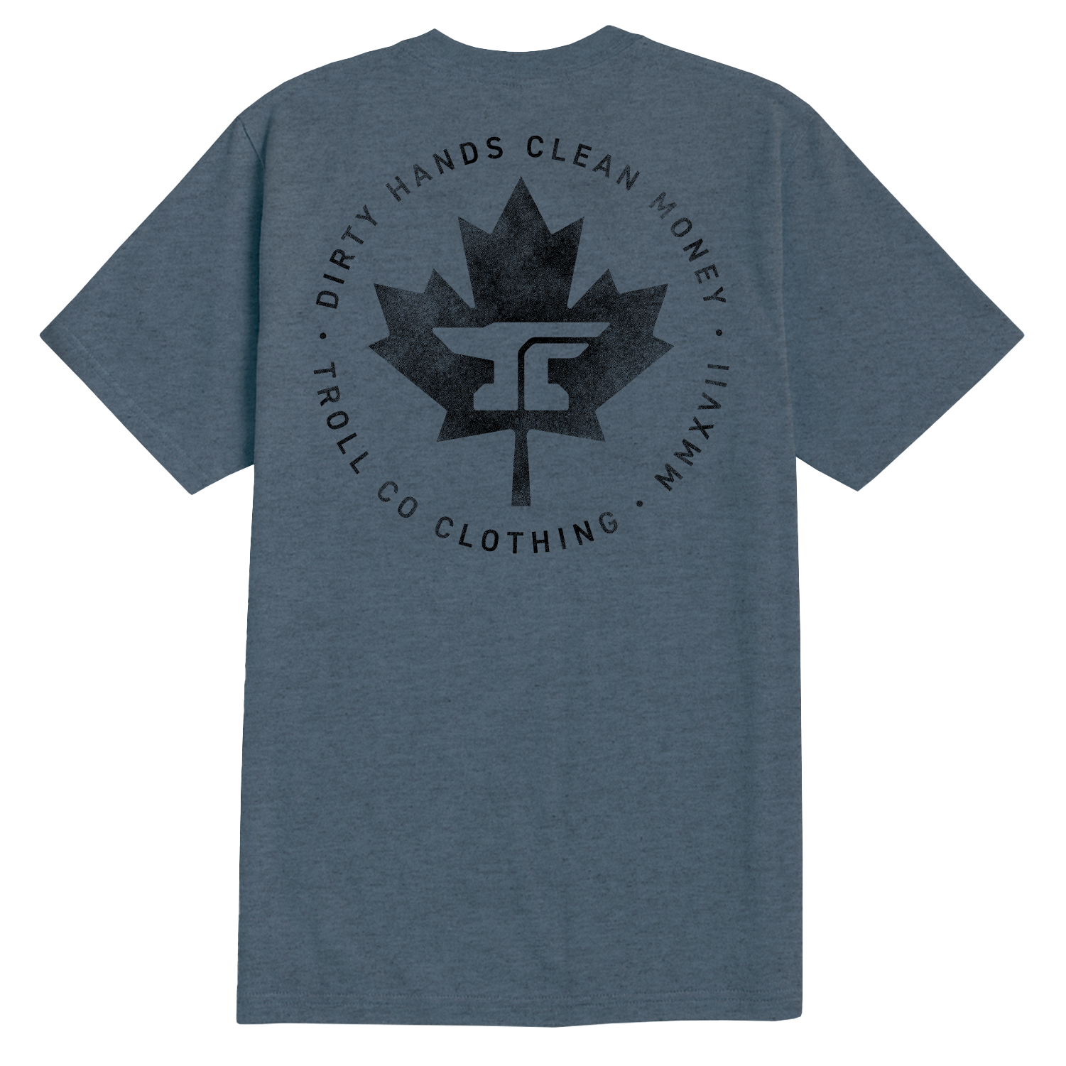 Men's DHCM Anvil Leaf T-Shirt - Color: Slate Blue Heather