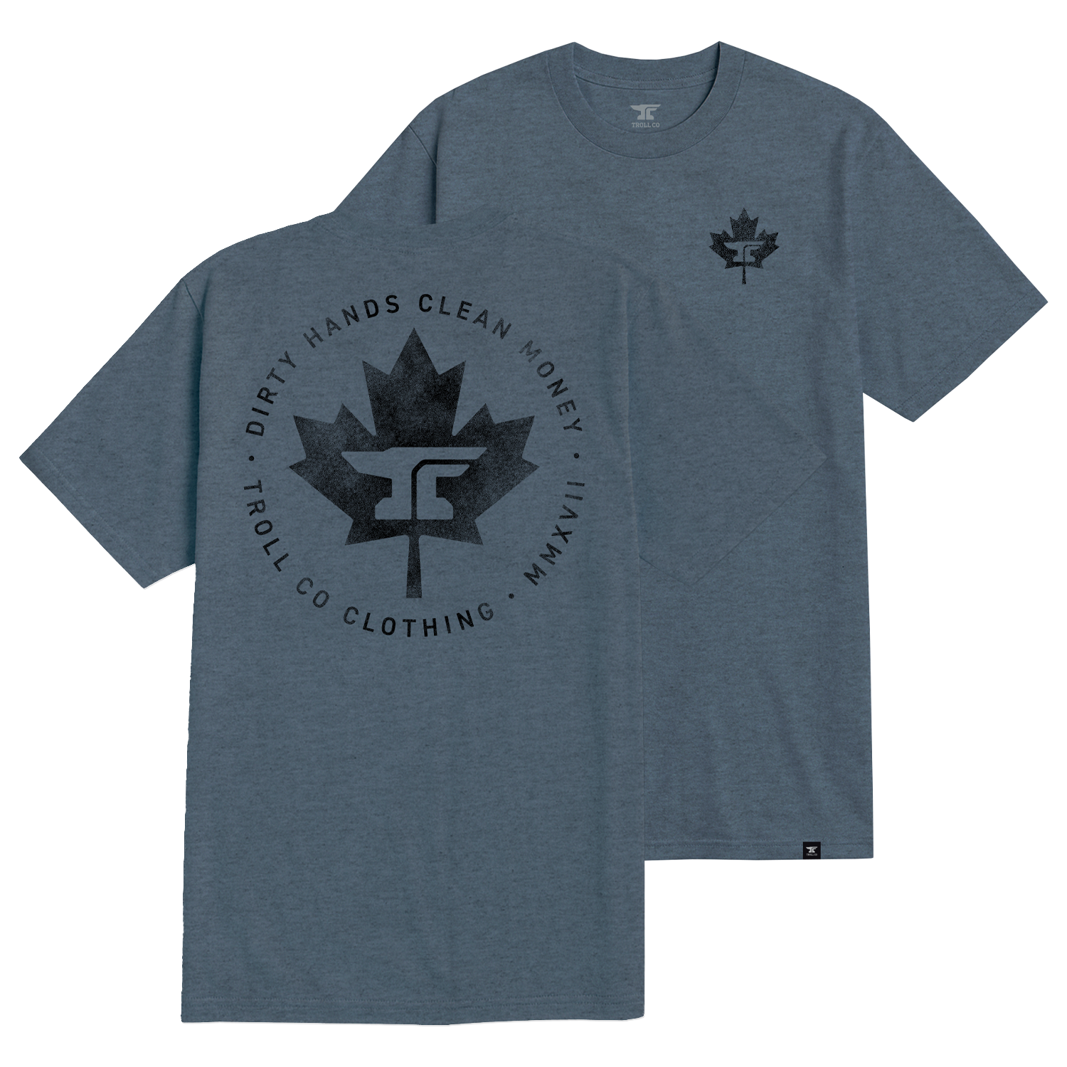 Men's DHCM Anvil Leaf T-Shirt - Color: Slate Blue Heather