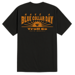 Men's Blue Collar Sun T-Shirt - Color: Black